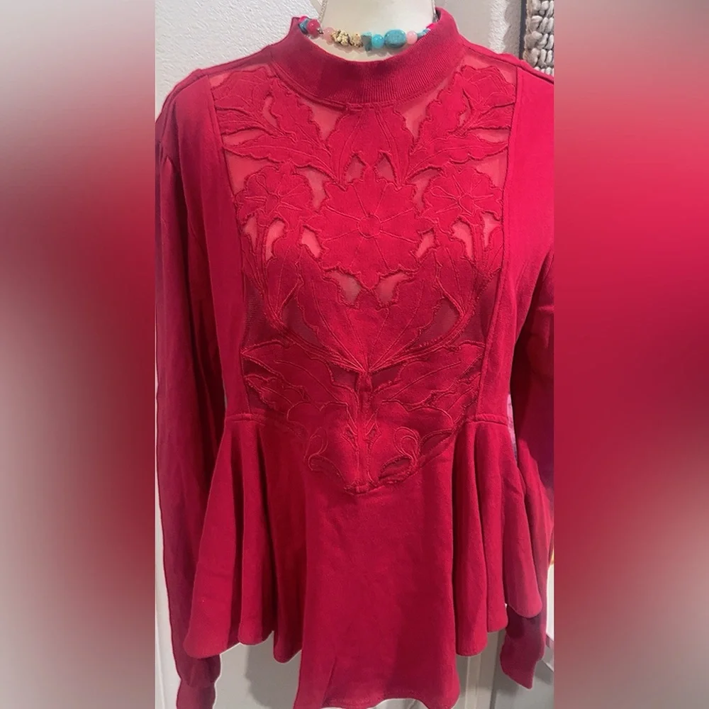 ANTHROPOLOGIE 
Cutwork Swing Top - Picture 8 of 12